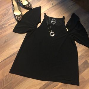 INC flutter sleeve off the shoulder top EUC